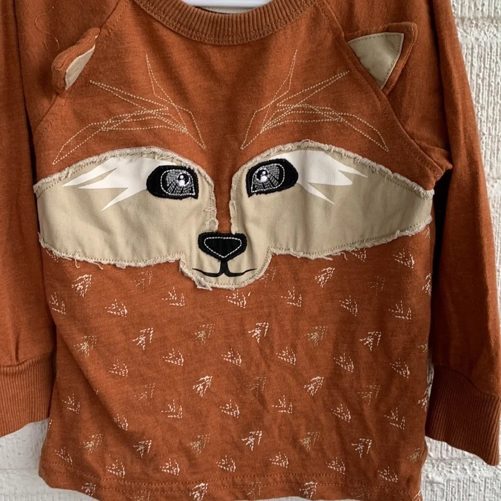 OshKosh B'gosh Orange Fox Long Sleeve Shirt sz 2T